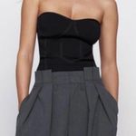 ZARA Strapless Knit Corset Bustier Top Brown size M Photo 4