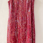Ralph Lauren Lauren Vintage Silk Sequin Sheath Dress in Pink Size 6 Photo 0