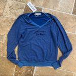 Wildfox NWT Looks at Nachos I'm Busy Blue Knit Top Sweater XS Photo 1