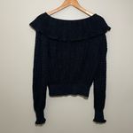 Free People  Crazy in Love Ruffle Off the Shoulder Sweater Photo 5