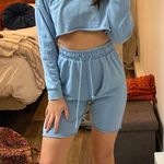 Missguided Misguided Blue Sweat Set Photo 0