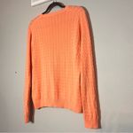 Brooks Brothers  346 Cable Knit Sweater V-Neck Light Orange Peach Size Large Photo 5