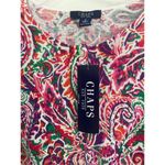 CHAPS  Floral Paisley Multicolor Crop Knit Cardigan Photo 3