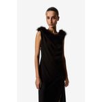 Coperni Feather Boa Jersey Midi Dress in Black 42 New Womens Backless Size undefined Photo 13