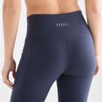 Nobull  Women’s Small High Rise Matte‎ Athletic Tight Navy Blue Workout Leggings Photo 2