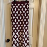 Elegant Crochet Skirt Set in Burgundy and White Brown Size M Photo 2