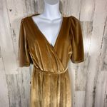 Baltic Born  Katelyn Velvet Maxi Dress Gold L | NWT | Wrap Style | MSRP $90 Photo 3