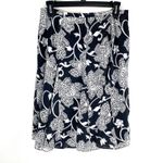 Ann Taylor Petite Floral Black And White Pleated Skirt Size 8 Petite Photo 3