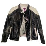 AQUA Large Painted Motorsport non leather jacket Photo 0