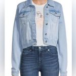 True Religion Trucker Jean Jacket Women's Medium Light Blue Denim Button Up Photo 0
