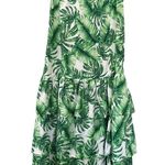Boohoo White Green Tropical Print High Waist Maxi Tiered Skirt Size 4 Photo 4