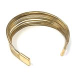 Sterling Silver , gold overlay multi strand cuff, 24.2g Photo 7