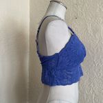 Aerie Lace Padded Longline Bralette Baja Blue Bra NWT Large Photo 5