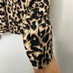 Topshop Womens Leopard Print Long Sleeve Top Blouse Animal Pattern UK 8 US 4 Photo 6