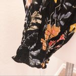 Patrons of Peace Cardigan Top Floral Cropped Black Multi Size M NWT Photo 2