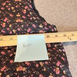 Aeropostale  Remixed Down Floral Crop Puffer Vest Womens Large Black Pink Grunge Photo 9