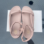 Ash Victoria Womens Leather Quilted Puffy Platform Sandals Blush pink Sz 38 Photo 7