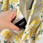 Pomelo sunflower embellished eyelets puff sleeve dress with belt Yellow Size M Photo 9