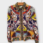 Alice + Olivia Willa Placket Top Size Small Photo 4