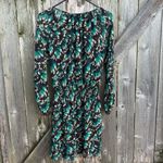 White House | Black Market EUC Blouson Dress Abstract Feather Good Shimmer Size 0 Photo 9