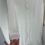 CP Shades  Textured Cotton Button Midi Dress Sz Small White Photo 6