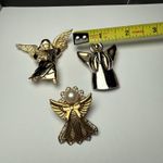 Angel Christmas Holiday Lot Of 3 Brooch Pin Angels 1 Two Tone 2 Gold Tone Photo 11