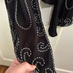 Investments Black Embroidered Open Front Cardigan Photo 2