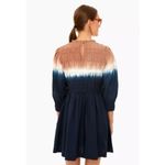 Apiece Apart  Aldea Smocked Mini Dress Dipped Shibori Organic Cotton Size Medium Photo 2