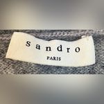 Sandro ‎ Briona Gray Wool Polyamide Blend Knit Sweater Size 2 US Medium Photo 5