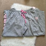 Love Shack Fancy  x PINK Wide Leg Sweatpants Gray Heather Lolipop Pink XXL Long NWT Photo 8