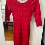 Mango Bodycon Red Mini Dress Photo 3