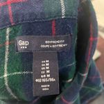 Gap  Boyfriend Shirt Women Button up Flannel in Blue & Green Tartan Plaid Size M Photo 5