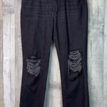 We The Free  Free People Size 30 Button Fly Distressed Knee Holes Raw Hem Capri’s Photo 0