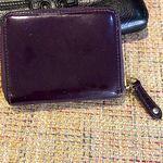 Coach Vintage  Purple Patent Leather Compact Zip Around Wallet RARE Photo 1