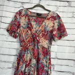 Angie Y2K  Floral Maxi Dress Vintage Women’s Medium Boho Short Sleeve Cottagecore Photo 3