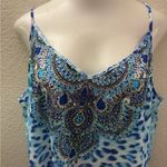 Avenue 🆕 Cami Hvar Blues & White Print With Rhinestone 20🆕 Photo 4