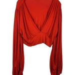 Mickey & Joey Women's Loose Crop Top Red Size L Photo 0