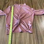 Good Luck Gem  Crop key hole twist pink Sweater Shirt Sz small Photo 4