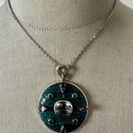 Chi by Falchi Sterling Prasiolite, Amethyst & Peridot Enamel Pendant Necklace Photo 1