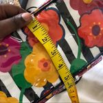 Betsey Johnson Betseyville  Retro floral hand bag makeup purse zipper closure unique design Measurement in pics, makeup stains on interior. Photo 5