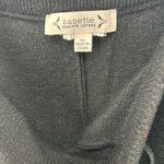 Nanette Lepore  Black Wide Leg metallic sweater Pants pull on XL casual office Photo 7