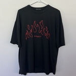 SheIn Black Flame Angle Graphic (S) Photo 0