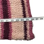 Torrid Pink Purple Stripe Fuzzy Eyelash Popcorn Crewneck Cozy Sweater M/L Photo 7