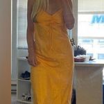 ZARA Bloggers Fav Orange Midi Satin Effect Casual Maxi Slip Dress Orange Photo 6