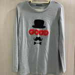 Mr. Good mustache long sleeve shirt Gray Size XS Photo 0