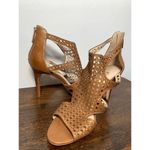 Louise et Cie Women's Open Toe Sandals High Heels Eyelet Brown Leather Size 10M Photo 8