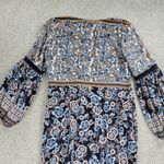 MSK Womens Dress Medium Blue Floral V Photo 10