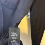 Wilfred Aritzia  Black Palm Dress Ling Sleeve Knit Midi Slit Twist Front Size M Photo 4