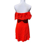 Sugar Lips Mini Dress Off The Shoulder Red Embroidered Women's Size Large Photo 3