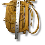 Vintage Y2K Canvas Shoulder Purse Bag Sand Beige Tan Khaki Pockets Flaps Photo 4